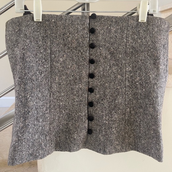 VINTAGE ZANG TOI brown BUSTIER TOP - Picture 3 of 10